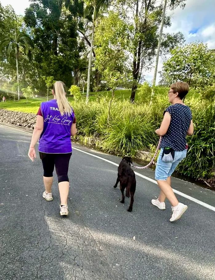 Professional one-on-one dog training session with dedicated expert trainer